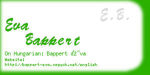 eva bappert business card